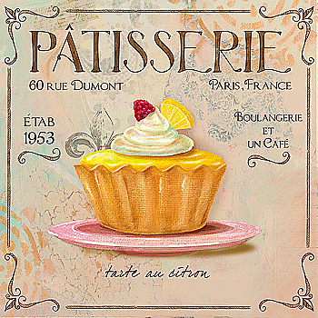 Декупажні серветки "Patisserie", 33*33 см, 18,5 г/м², Abiente Декупажні серветки "Patisserie", 33*33 см, 18,5 г/м², Abiente