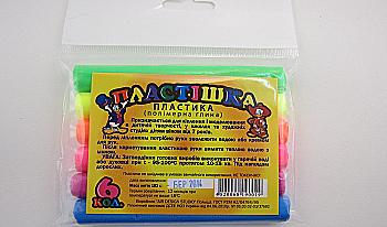 Набор пластики "Пластишка", 6 цветов по 17 г, классик Набор пластики "Пластишка", 6 цветов по 17 г, классик