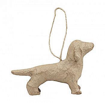 Заготівка з пап`є-маше підвіска "Такса", NO033C