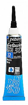 Контур по ткани 3D Setacolor Gloss 20 мл глянцевый, чёрный, 557032 Pebeo Контур по ткани 3D Setacolor Gloss 20 мл глянцевый, чёрный, 557032 Pebeo