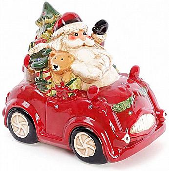 Статуетка "Санта в машині" 25 см, з LED-підсвіткою, 827-424 Статуетка "Санта в машині" 25 см, з LED-підсвіткою, 827-424
