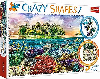 Пазл "600 Crazy Shapes" - Тропічний острів, Trefl, 11113 Пазл "600 Crazy Shapes" - Тропічний острів, Trefl, 11113