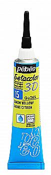 Контур по тканині 3D Setacolor Gloss 20 мл глянсовий, лимонний жовтий, 557015 Pebeo Контур по тканині 3D Setacolor Gloss 20 мл глянсовий, лимонний жовтий, 557015 Pebeo