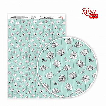 Бумага дизайнерская односторонняя А4 "Magic flowers" 6 глянцевая, 250 г/м2, Rosa Talent Бумага дизайнерская односторонняя А4 "Magic flowers" 6 глянцевая, 250 г/м2, Rosa Talent