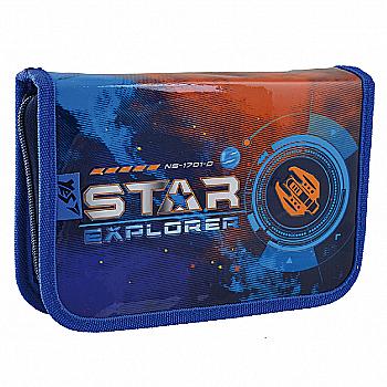 Пенал жесткий одинарный с двумя клап. HP-04 "Star Explorer", 20,5*13,5*4, 532192 Пенал жесткий одинарный с двумя клап. HP-04 "Star Explorer", 20,5*13,5*4, 532192