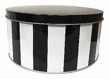 Коробка металева кругла "Rhombus" h=9 см/d=20 см, чорно-білий, 9829291 Коробка металева кругла "Rhombus" h=9 см/d=20 см, чорно-білий, 9829291