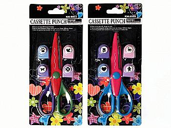 Набор-ножницы, дыроколы фигурные (4х) (1616), KM-8603