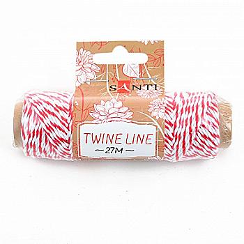 Шнур декоративний, біло-червоний, 27 м, 741603