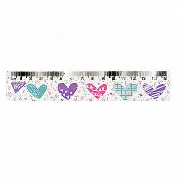 Лінійка 15 см "Hearts", 370508 Yes Лінійка 15 см "Hearts", 370508 Yes