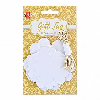 Набір тегів ажурних "Квітка" 20 шт., білий, 742277 Набір тегів ажурних "Квітка" 20 шт., білий, 742277