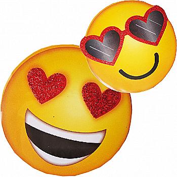 Баннер-комплект Емоджи Сердца блеск 50 ед, 1505-1321