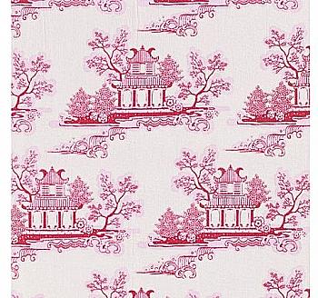 Ткань в рулоне Китайский Узор розовый 1м*110 см, 100533 Ткань в рулоне Китайский Узор розовый 1м*110 см, 100533