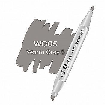 Маркер двухсторонний Warm Gray 5 - Теплый серый 5, WG05, 99IDEAS Маркер двухсторонний Warm Gray 5 - Теплый серый 5, WG05, 99IDEAS