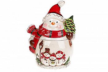 Банка для солодощів "Сніговики" 1 л, 827-844 Банка для солодощів "Сніговики" 1 л, 827-844