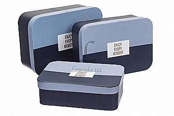 Подарункова коробка прямокутна мал., W7078 сіра