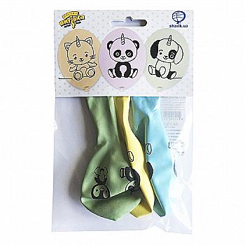 Набір кульок латексних "Тварини-єдинороги" 3 од, 1111-5481