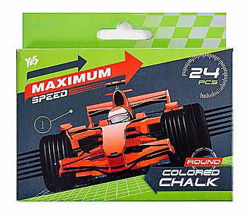 Мел цветной 24 цв, круглая "Maximum speed", 400201