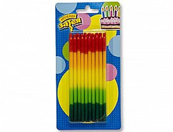 Свічки д/торту Веселка, 13 см 20 од., 1502-1152