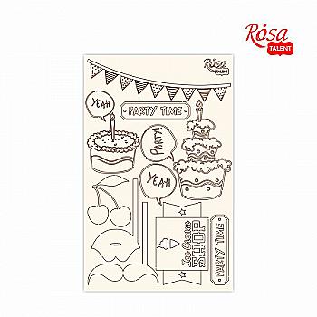 Чіпборд для скрапбукінгу 12,8*20 см "Cake delicious" 4, білий картон, 94232045 ROSA TALENT Чіпборд для скрапбукінгу 12,8*20 см "Cake delicious" 4, білий картон, 94232045 ROSA TALENT