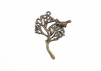 Набір металевих підвісок Дерево з пташкою 29*41 мм, 10 шт