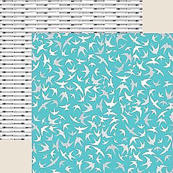 Бумага для скрапбукинга 30,5*30,5 см 180 гр/м двухсторон. Это лето. Полет (10)