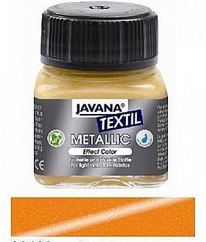 Краска по тёмным тканям и коже прочная EF Color Metallic Javana 20 мл, оранжевый, KR-92403