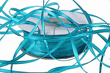 Стрічка атлас 3 мм-91 м, 47, блакитний