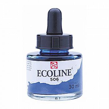 Фарба акварельна рідка Ecoline, (506), Ультрамарин темний, 30 мл, Royal Talens Фарба акварельна рідка Ecoline, (506), Ультрамарин темний, 30 мл, Royal Talens
