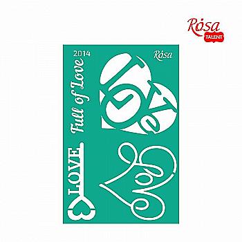 Трафарет самоклеящийся 13*20 см №2014 Love, Rosa Talent Трафарет самоклеящийся 13*20 см №2014 Love, Rosa Talent