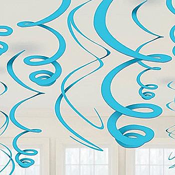 Спіраль блакитна Caribbean Blue 55см 12од., 1501-3415