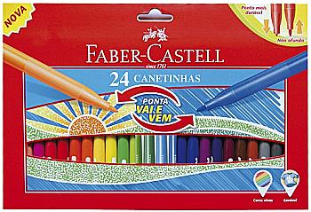 Фломастери 24 кол. Fibre tip, 150124 Faber-Castell Фломастери 24 кол. Fibre tip, 150124 Faber-Castell