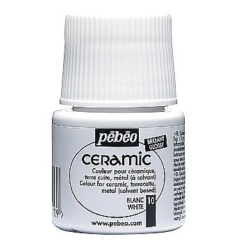 Краска лаковая по стеклу и керамике Ceramic 45 мл, белая, 025-010 ТМ "Pebeo" Краска лаковая по стеклу и керамике Ceramic 45 мл, белая, 025-010 ТМ "Pebeo"