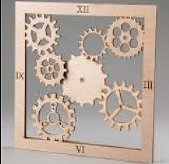 Заготівка дерев`яна Годинник "Шестерінки" 300*300*4 мм, ЧС7 Заготівка дерев`яна Годинник "Шестерінки" 300*300*4 мм, ЧС7