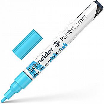 Маркер акриловий Schneider Paint-it 310, 2 мм, синій пастельний, S120130 Маркер акриловий Schneider Paint-it 310, 2 мм, синій пастельний, S120130