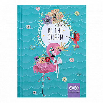 Блокнот А6 64 л "Be the queen", кл., соч. обкл., мат. лам.+лак, глит., бирюзовый ZB.12713-06 Блокнот А6 64 л "Be the queen", кл., соч. обкл., мат. лам.+лак, глит., бирюзовый ZB.12713-06
