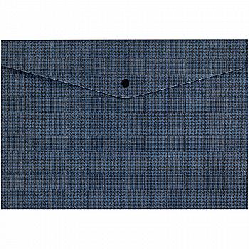 Папка на кнопці А4+, Tartan Blue, 1495-19-A