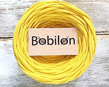 Пряжа трикотажна Bobilon Mini (5-7 мм), жовтий Пряжа трикотажна Bobilon Mini (5-7 мм), жовтий