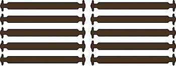 Силіконові антишнурки AntiLaces Stars, 56,5 мм, 12 шт, коричневі Силіконові антишнурки AntiLaces Stars, 56,5 мм, 12 шт, коричневі