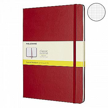 Записник Червоний великий клітина, Moleskine Classic, QP091F2 Записник Червоний великий клітина, Moleskine Classic, QP091F2