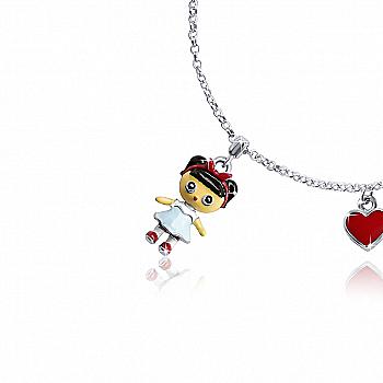 Браслет на ланцюжку "Лола", блакитний, 419564700604