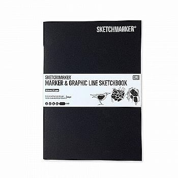 Скетчбук SKETCHMARKER В5 16 л., 180 г/м², экстра-черный, MGLSM/EXBL Скетчбук SKETCHMARKER В5 16 л., 180 г/м², экстра-черный, MGLSM/EXBL