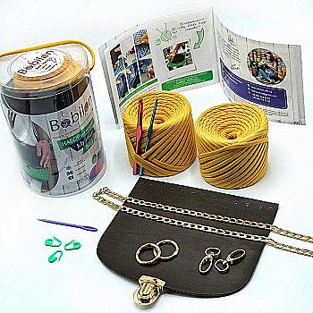 Набір пряжі трикотажної Bobilon "My Littel Bag" гірчиця, NV0035 Набір пряжі трикотажної Bobilon "My Littel Bag" гірчиця, NV0035