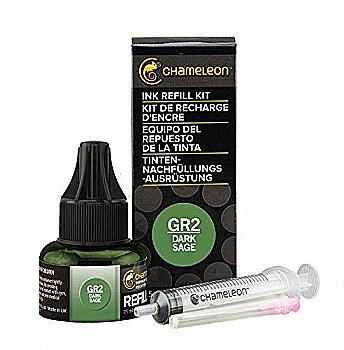 Чернило для заправки маркера Chameleon 25 мл - Dark Sage (тёмный шалфей, GR2), CT9046 Чернило для заправки маркера Chameleon 25 мл - Dark Sage (тёмный шалфей, GR2), CT9046