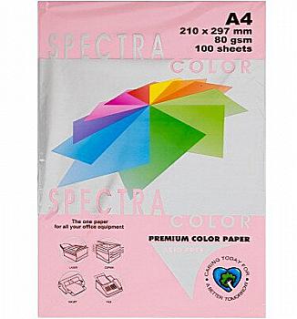 Папір A4 100 арк, 80 г/м², пастель, рожевий, Spectra Color 170 Папір A4 100 арк, 80 г/м², пастель, рожевий, Spectra Color 170