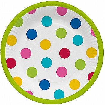 Тарелка бумажная Горошек мульти, 17 см 6 ед., 1502-1736