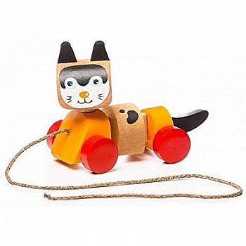 Дерев`яна іграшка Котик каталка, 13616 Дерев`яна іграшка Котик каталка, 13616