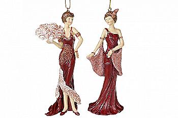 Фігурка підвісна "Мадмуазель" 15 см, бордо, 707-471