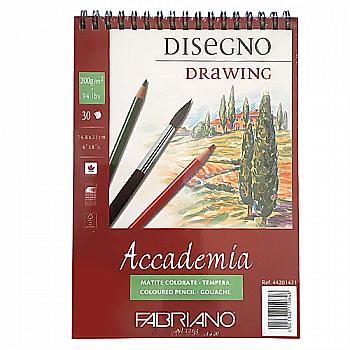 Альбом на спирали Accademia А5 14,8*21 см 200г/м2, 30 л. Fabriano