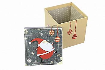 Подарункова коробка новорічна 11,5*11,5*11,5 см, 76-166