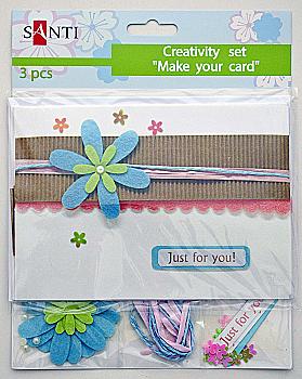 Набір для творчості "Зроби листівку. Квіточка блакитна" 17*12 см 3 шт/уп, 951952